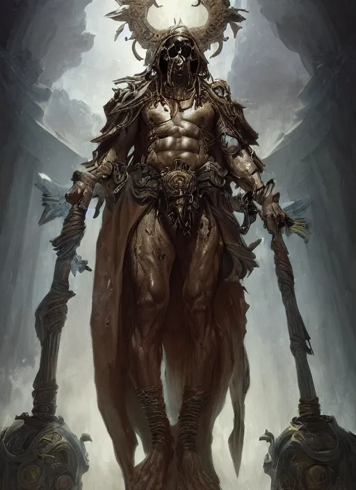Image similar to digital _ painting _ of _ god of death _ by _ filipe _ pagliuso _ and _ justin _ gerard _ symmetric _ fantasy _ highly _ detailed _ realistic _ intricate _ port