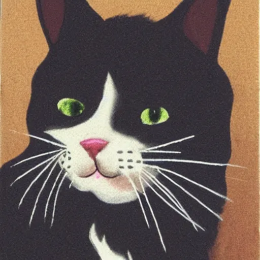 Image similar to caricature of a cat