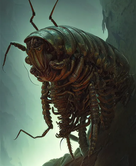 Prompt: intricate portrait of a scary alien insect creature, adorable, childlike, overgrown environment, ultra realistic, concept art, minimalist, photorealistic, octane render, 8 k, unreal engine. art by christopher marley and artgerm and greg rutkowski and alphonse mucha