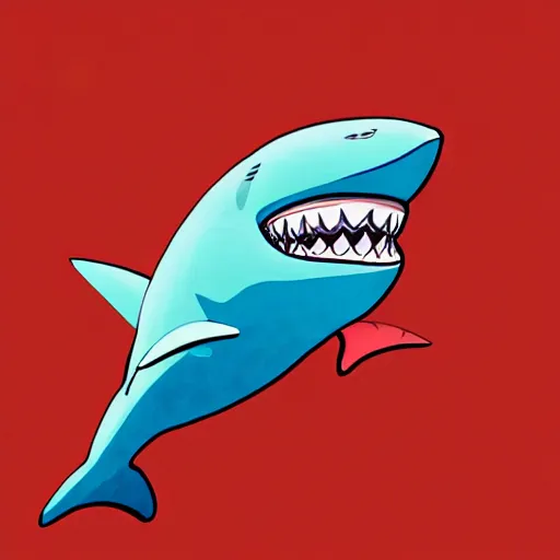 Image similar to WLOP illustration of a shark with Alien stile retractile mouth