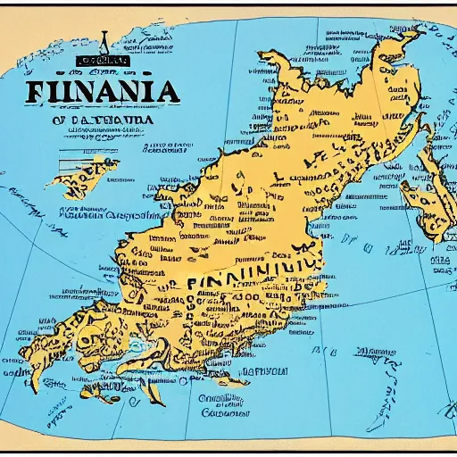 Image similar to super detailed map of finland