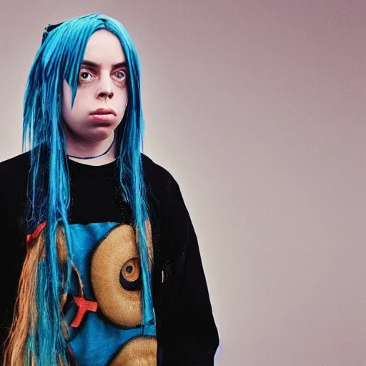 Prompt: billie eilish as a starving child in africa 4k