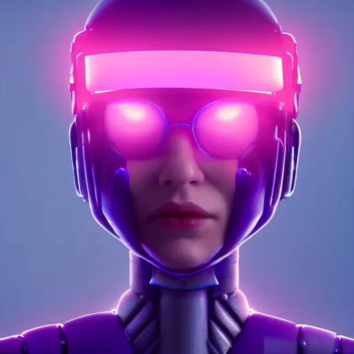 Image similar to cyberpunk concept cool girl cyborg bot, cinema 4 d, galaxy, ufo, space sci - fi, wearing vr goggles, illustration, portrait, pastel neon textured background night, trending on artstation, greg rutkowski, octane rendered, 1 2 k, detailed,