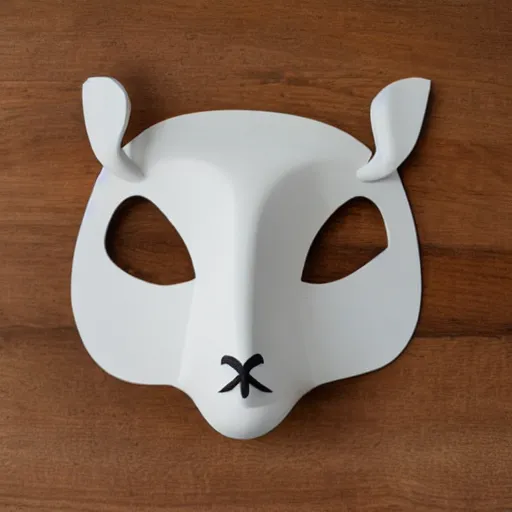 Prompt: lamb cult wooden mask