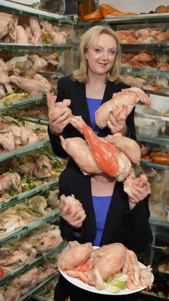 Image similar to liz truss raw chicken