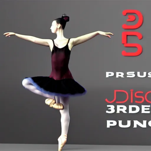 Prompt: josef prusa 3 d printer as a ballerina