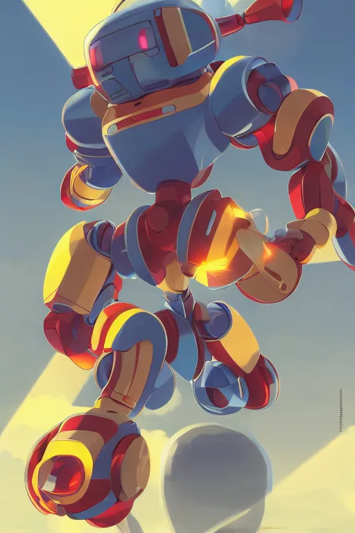 Image similar to metabots medabots medarotto medarot robot minimalist comics, behance hd by jesper ejsing, by rhads, makoto shinkai and lois van baarle, ilya kuvshinov, rossdraws global illumination ray tracing hdr radiating a glowing aura