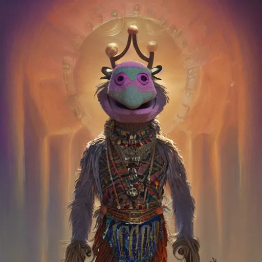 Prompt: an aztec sacrifice muppet, detailed, centered, digital painting, artstation, concept art, donato giancola, joseph christian leyendecker, wlop, boris vallejo, breathtaking, 8 k resolution, extremely detailed, beautiful, establishing shot, artistic, hyperrealistic, beautiful face, octane render, cinematic lighting, dramatic lighting, masterpiece