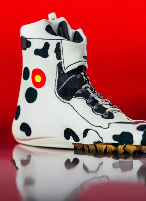 Image similar to hyperrealistic and heavy detailed product photo bape avant garde shoe of movie the fifth element, in front of white back drop, whole shoe is in picture, leica sl 2 5 0 mm, vivid color, high quality, high textured, real life