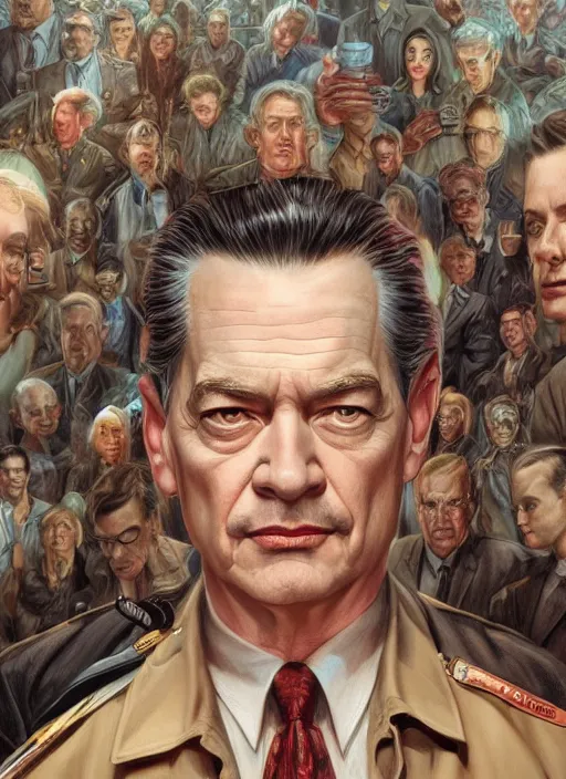 Image similar to twin peaks movie poster art, highly detailed, digital painting, artstation, concept art, smooth, sharp focus, illustration, artgerm, donato giancola, joseph christian leyendecker, wlop