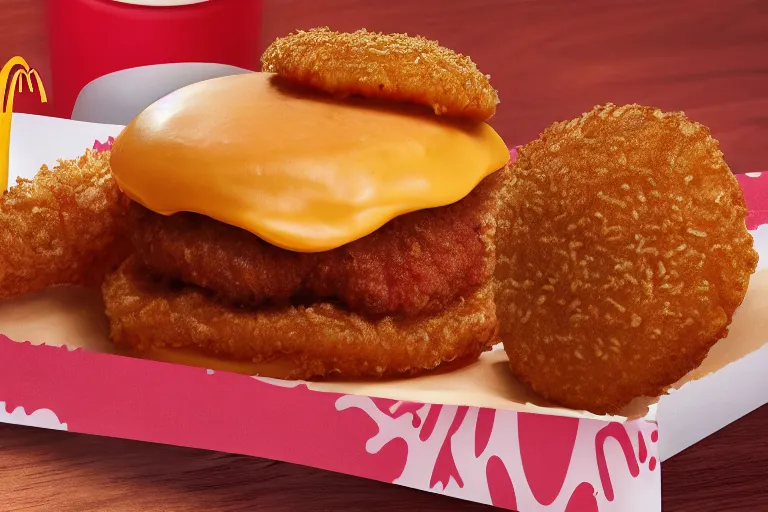 Prompt: product photo of the hot new spider mcnugget from mcdonalds, ad for delicious spider nugget