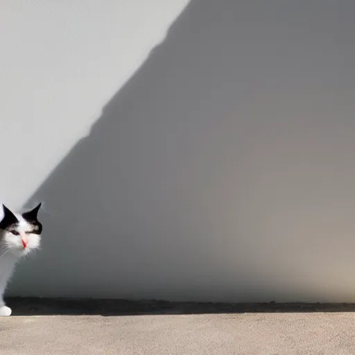 Image similar to Shadow of a cat on a white wall