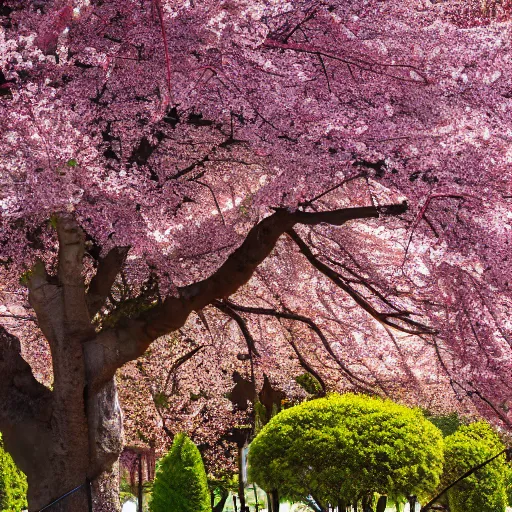 Prompt: photo of a sakura tree, high detail, cinematic, realistic, 8 k, beautiful