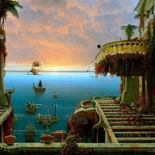 Image similar to paint surrealist 🚢, ferdinand knab, high definition and detailed 4 k