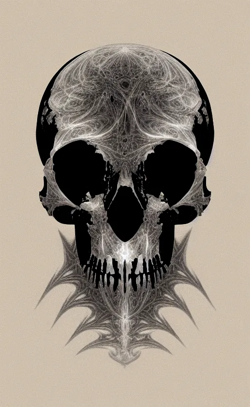 Image similar to skull made of Fractal flame