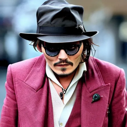 Prompt: depressed johnny depp