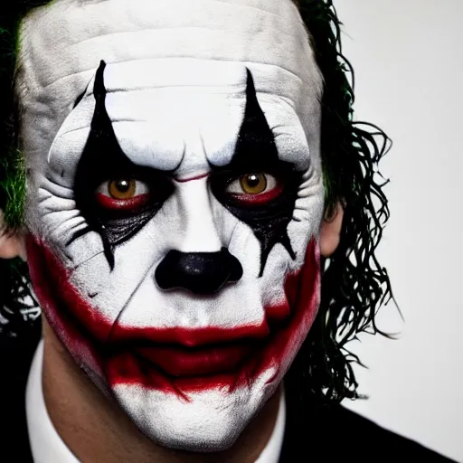 Prompt: BBC Sports photography of a Manchester United press conference introducing the Joker, their latest signing