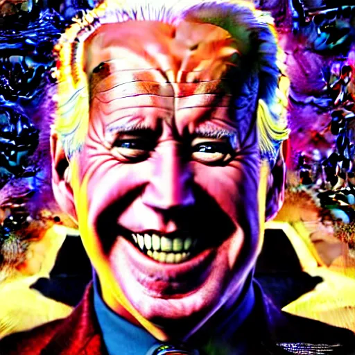 Prompt: uhd hyperrealistic photorealisitc detailed image of cosmic joe biden as modok ayami kojima, yoshitakka amano karol bak, greg hildebrandt and mark brooks