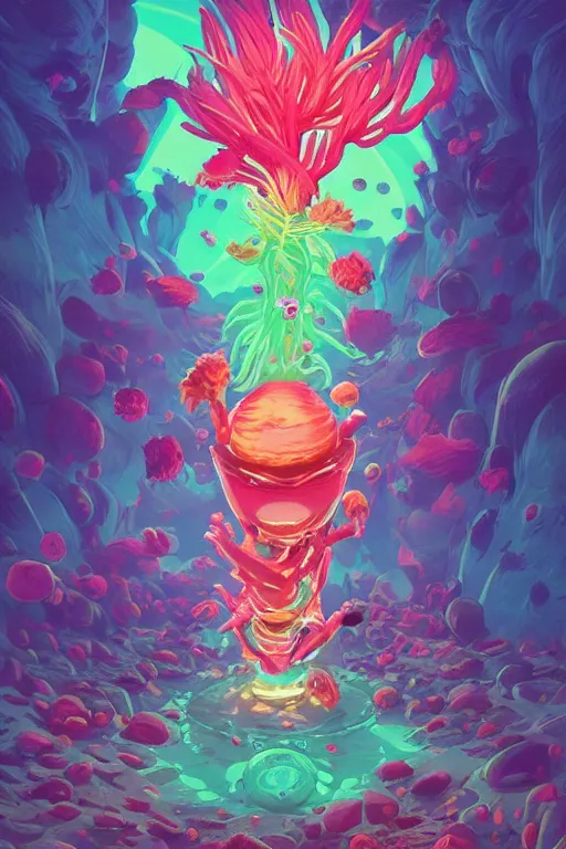 Image similar to roots cactus sushi cristal smurf ghost creature animal sushi cristal very big eye roots cactus elemental flush of force nature micro world fluo fishscale, behance hd by jesper ejsing, by rhads, makoto shinkai and lois van baarle, ilya kuvshinov, rossdraws radiating a glowing aura global illumination ray tracing hdr