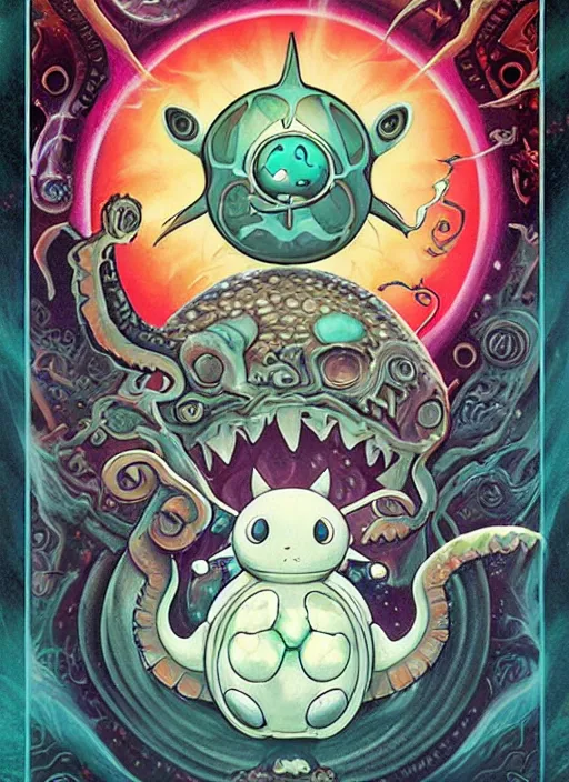 Prompt: Lovecraftian grotesqu togepi pokemon portrait by Tristan Eaton_Stanley Artgerm and Tom Bagshaw,