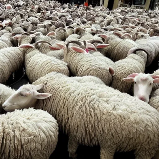 Image similar to human sheep