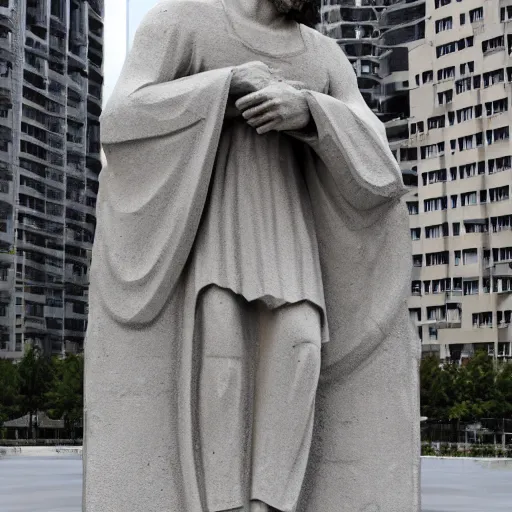 Image similar to giant concrete statue of Christ on a cross