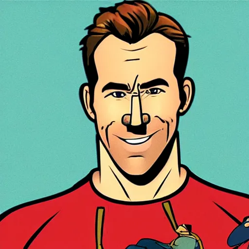 Image similar to ryan reynolds drawn by tex avery