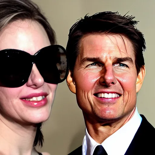 Prompt: tom cruise accidently left the flash on when taking a selfie