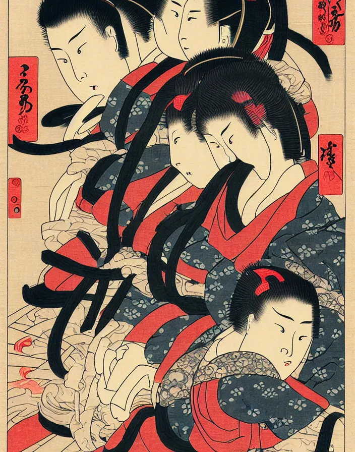 Image similar to ukiyo - e cyberpunk