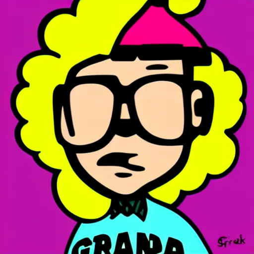 Image similar to crazy - rant - grandpa - frick as an nft - comic - art made by pop wonder, svg comic style, vector - artwork made in adobe - illustrator