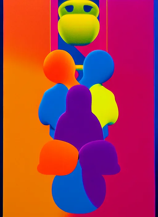 Image similar to two souls by shusei nagaoka, kaws, david rudnick, airbrush on canvas, pastell colours, cell shaded, 8 k