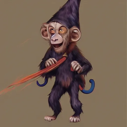 Prompt: monkey dressed as a wizard by Janice Sung , hyperdetailed , trending on artstation , CGSociety