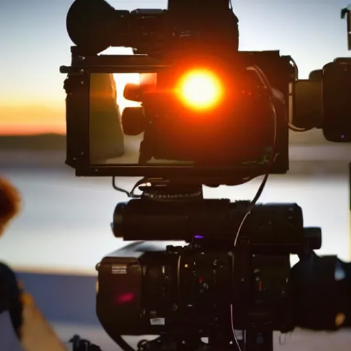 Prompt: a 3 / 4 mid close up shot of a person in a mcdonald's commercial filmed by autumn durald at sunset with an alexa lf and panavision t - series anamorphic 4 0 mm lens at t 2. 0 w - 1 2 8 0 n - 9