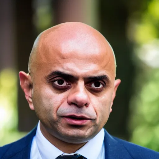 Prompt: A realistic photo of Sajid Javid wearing a red wig, m.zuiko 75mm, f 1.8, 1/400, RAW, unedited, 8K, high quality,