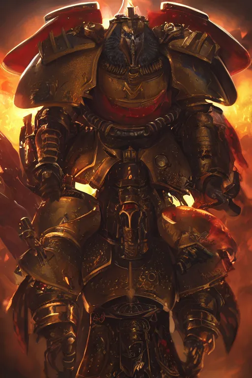 Image similar to queen portrait heros warhammer 4 0 k horus heresy fanart - the primarchs emperor by johannes helgeson animated with vfx concept artist & illustrator global illumination ray tracing hdr fanart arstation zbrush central hardmesh 8 k octane renderer comics stylized