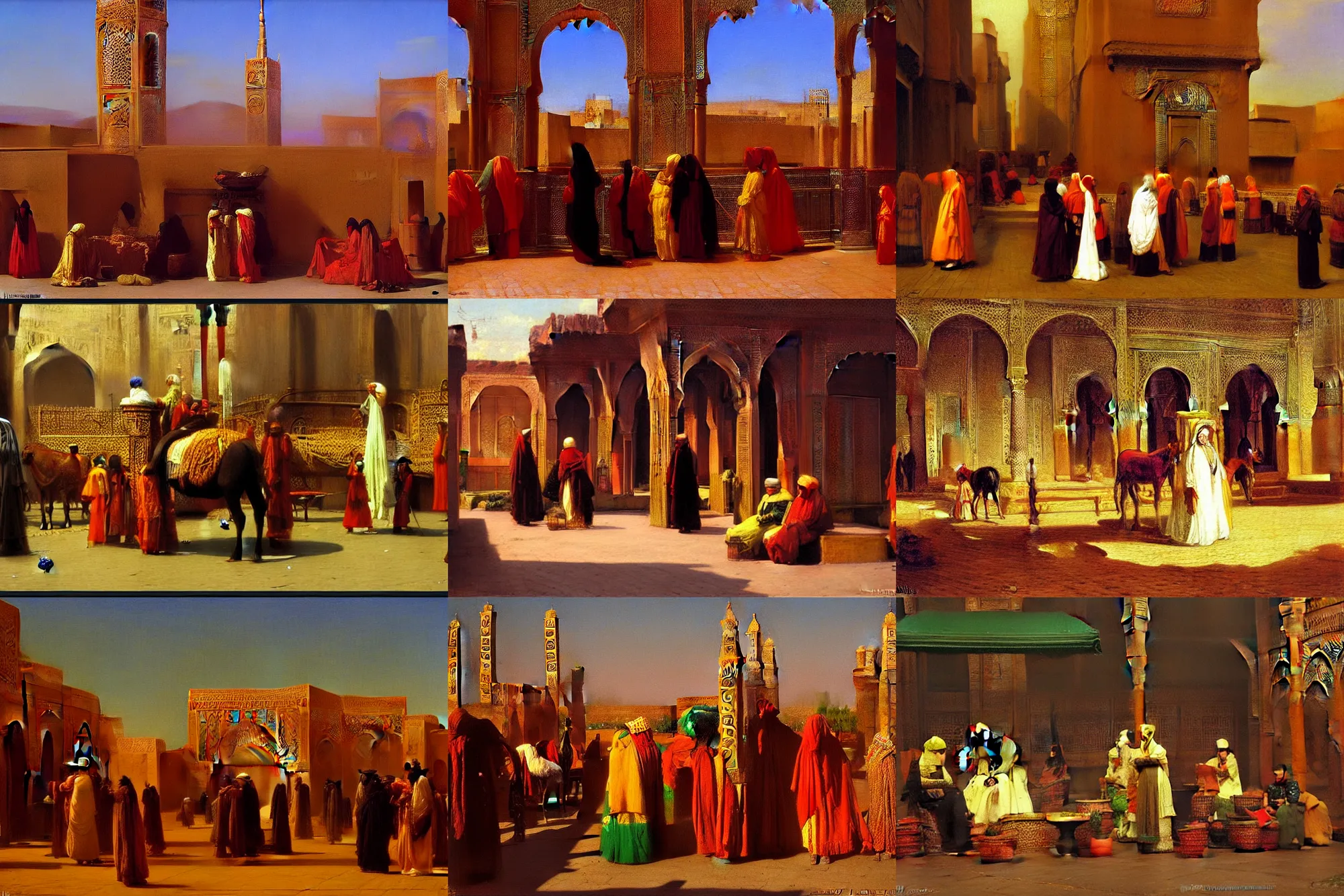 Prompt: morocco queens new york, Jean-Leon Gerome