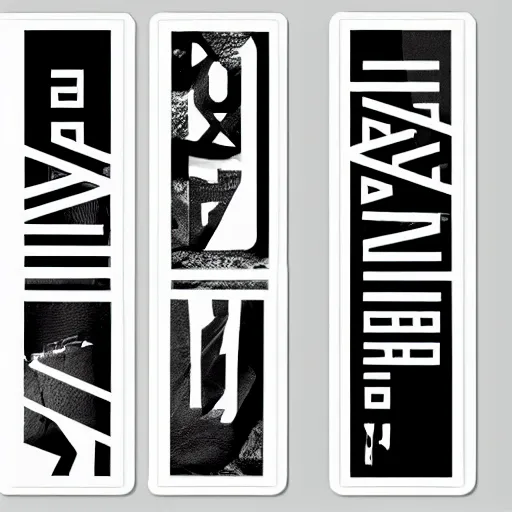 Image similar to black on white graphic design stickers in style of david rudnick, eric hu, acid, y 2 k