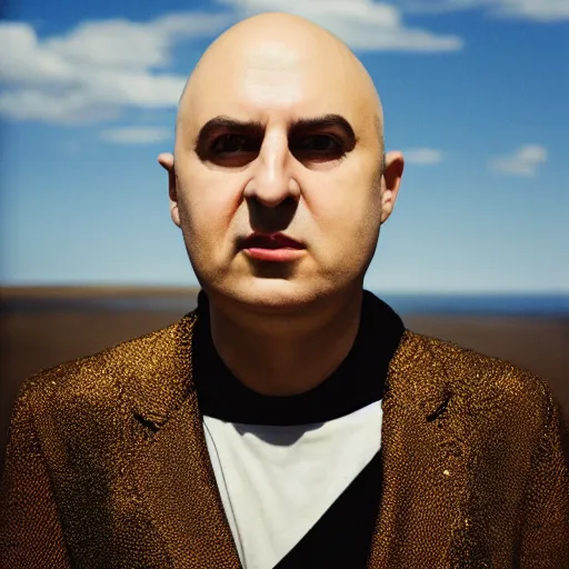 Prompt: a portrait of gru with background scenery by juergen teller, iris van herpen