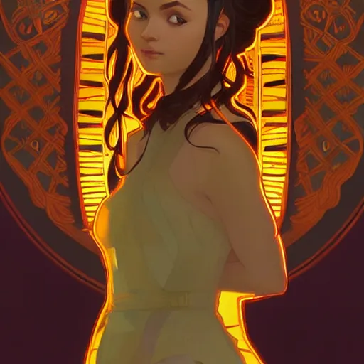 Image similar to servant kneeling before a condescending and proud queen, yellow eyes, highly detailed, digital painting, artstation, smooth, sharp focus, illustration, art by artgerm and alphonse mucha, high definition digital art, in the style of ilya kuvshinov and Ross tran