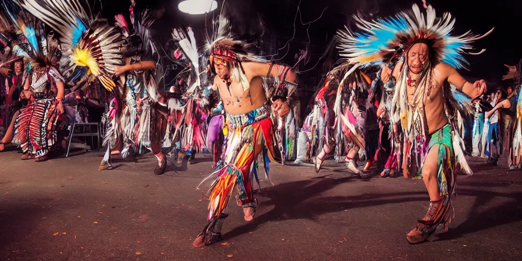 Image similar to Native American Shaman dancing by Liam Wong and Boris Vallejo