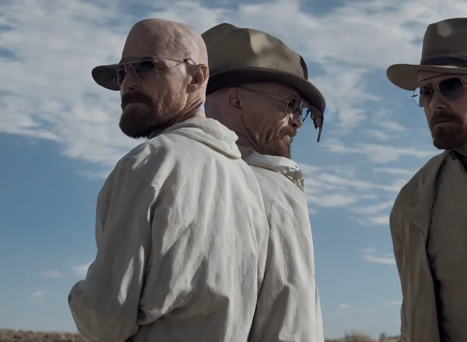 Image similar to film still of jared leto as heisenberg in breaking bad, 4 k