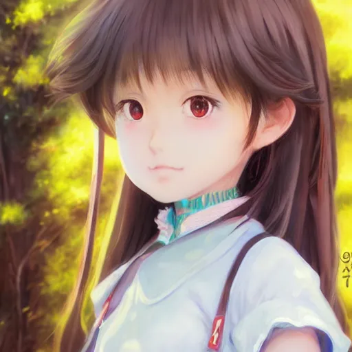 Image similar to dynamic composition, motion, ultra-detailed, incredibly detailed, a lot of details, amazing fine details and brush strokes, gentle palette, smooth, HD semirealistic anime CG concept art digital painting, watercolor oil painting of a young J-Pop idol schoolgirl, by a Japanese artist at ArtStation. Realistic artwork of a Japanese videogame, soft and harmonic colors.