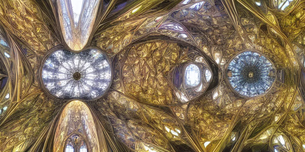 Image similar to A cathedral made of fractals, mandlebulb