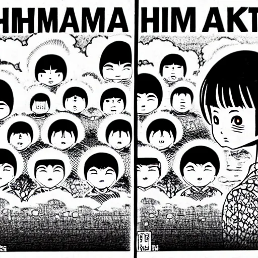 Image similar to hiroshima nuclear attack manga by junji ito