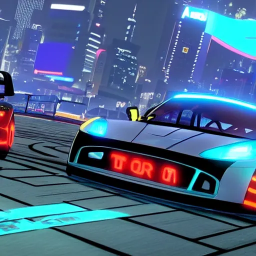 Prompt: tron gta 5