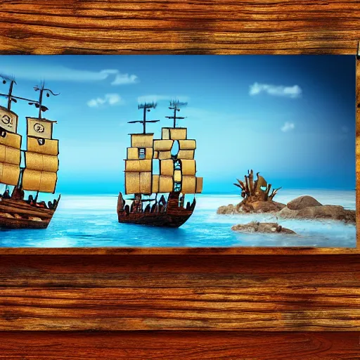 Prompt: a pirate ship on a baked beans sea 4k, photorealistic, high resolution