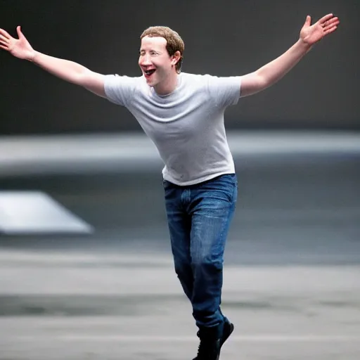 Image similar to mark zuckerberg learning to fly