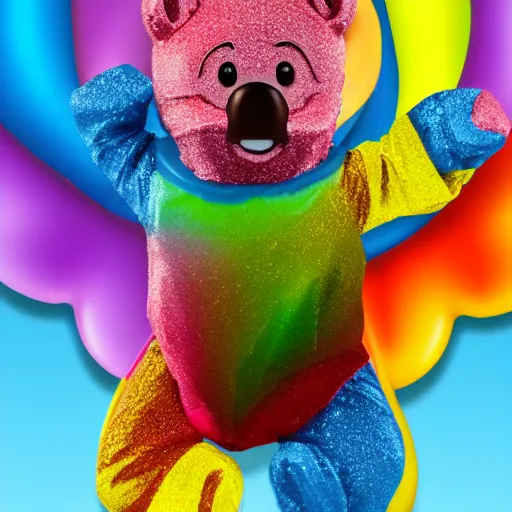 Image similar to gummybear hummingbear teletubbie