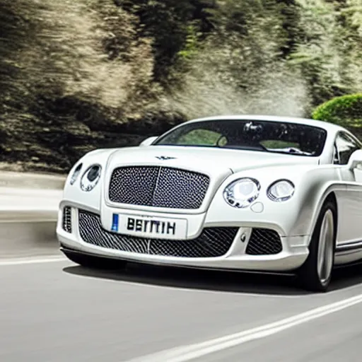 Image similar to white Bentley Continental Gt Exploding! Exploding! Explosion!