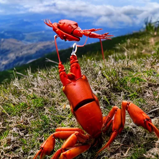 Image similar to crayfish with a whistle on the mountain